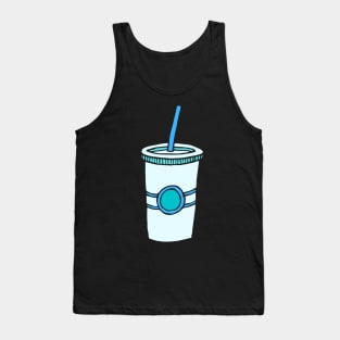 Blue Iced Coffee Cup Tank Top